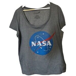 Buzz Aldrin NASA Women's Size L Short Sleeve Round Neck Graphic Print T-Shirt